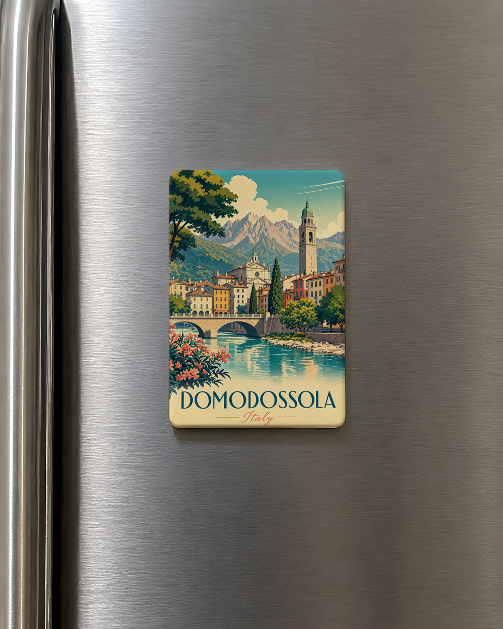 Domodossola Italy Fridge Magnet, Domodossola Souvenir Magnet, Italian Travel Gift, Piedmont Italy Keepsake Magnet