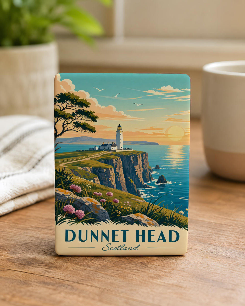 Dunnet Head Scotland Fridge Magnet, Caithness Coastal Landmark Souvenir Magnet, Scottish Headland Travel Keepsake