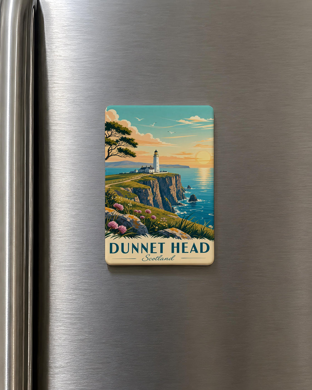 Dunnet Head Scotland Fridge Magnet, Caithness Coastal Landmark Souvenir Magnet, Scottish Headland Travel Keepsake