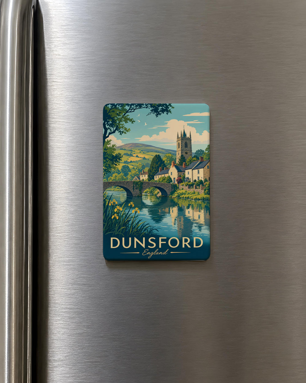 Dunsford England Fridge Magnet, Dunsford Village Souvenir Magnet, Devon UK Travel Gift, English Countryside Keepsake Magnet