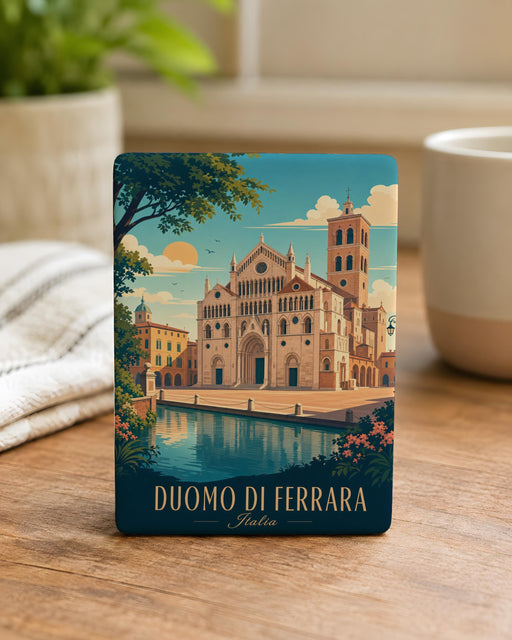 Duomo di Ferrara Cathedral Fridge Magnet, Ferrara Italy Landmark Souvenir Magnet, Historic Church Travel Keepsake Gift