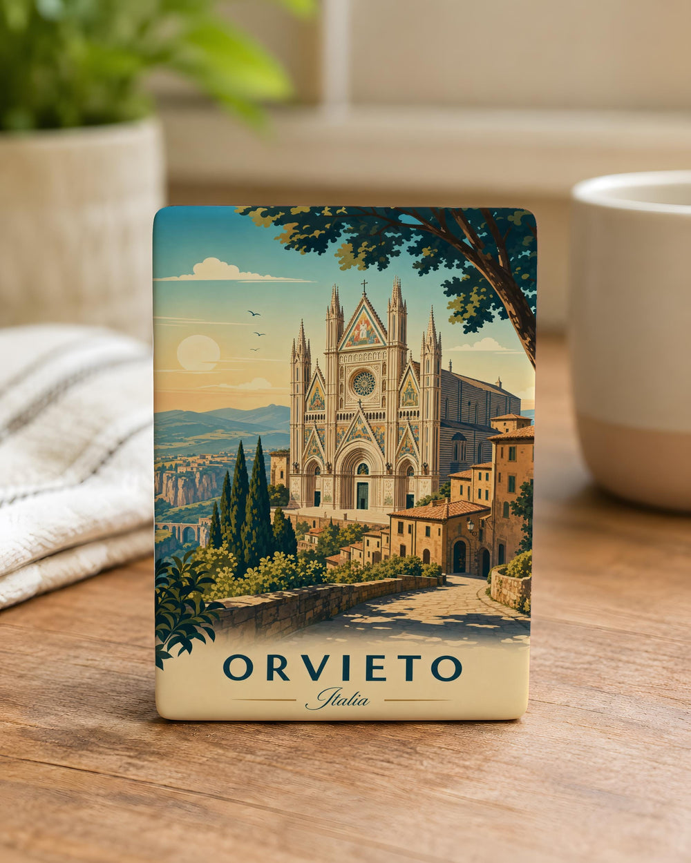 Duomo di Orvieto Fridge Magnet, Orvieto Cathedral Souvenir Magnet, Italy Travel Gift, Italian Landmark Kitchen Magnet