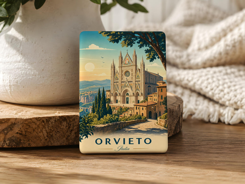 Duomo di Orvieto Fridge Magnet, Orvieto Cathedral Souvenir Magnet, Italy Travel Gift, Italian Landmark Kitchen Magnet