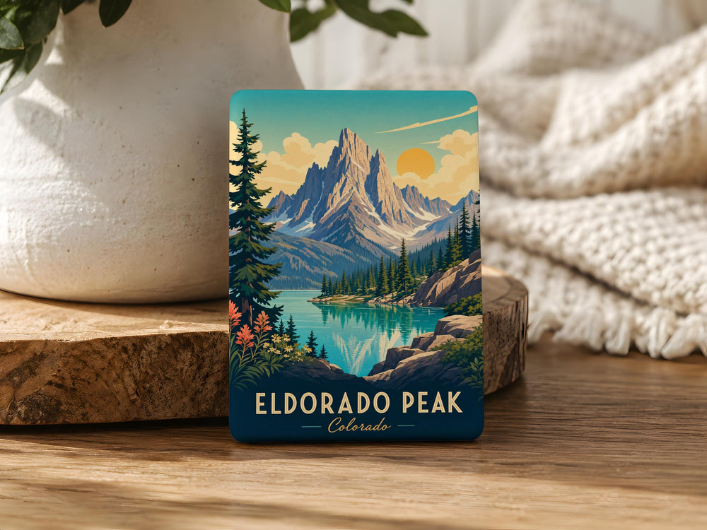 Eldorado Peak Fridge Magnet, Mountain Summit Souvenir, Washington Cascades Hiking Climbing Gift