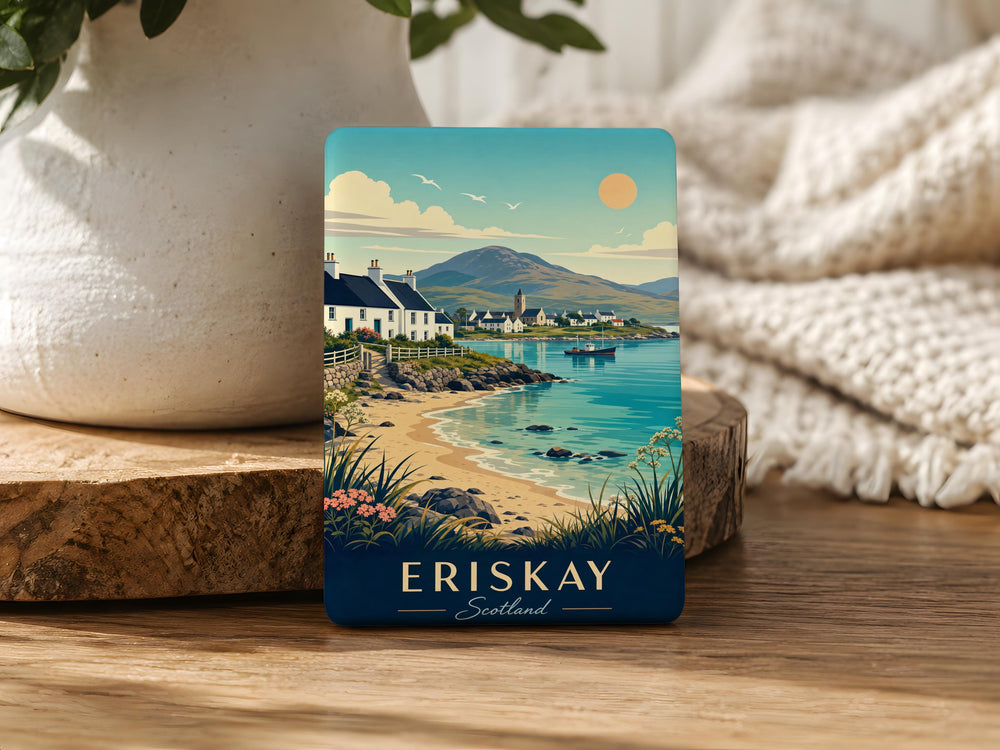 Eriskay Scotland Fridge Magnet, Eriskay Island Souvenir Magnet, Outer Hebrides Travel Keepsake, Scottish Isles Gift