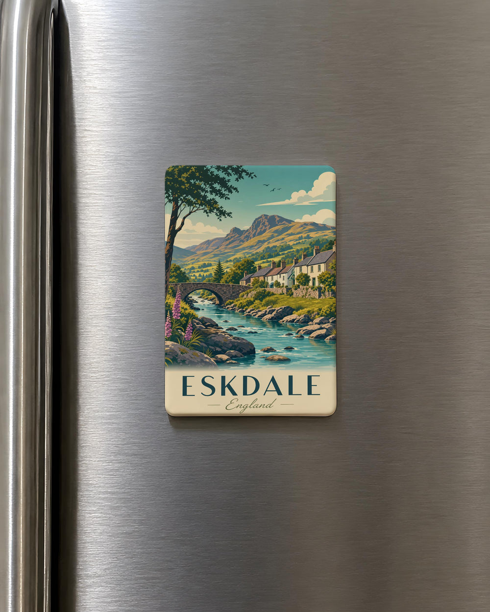 Eskdale England Fridge Magnet, Lake District Village and Valley Souvenir Magnet, Cumbria Travel Gift, UK Scenic Keepsake Magnet