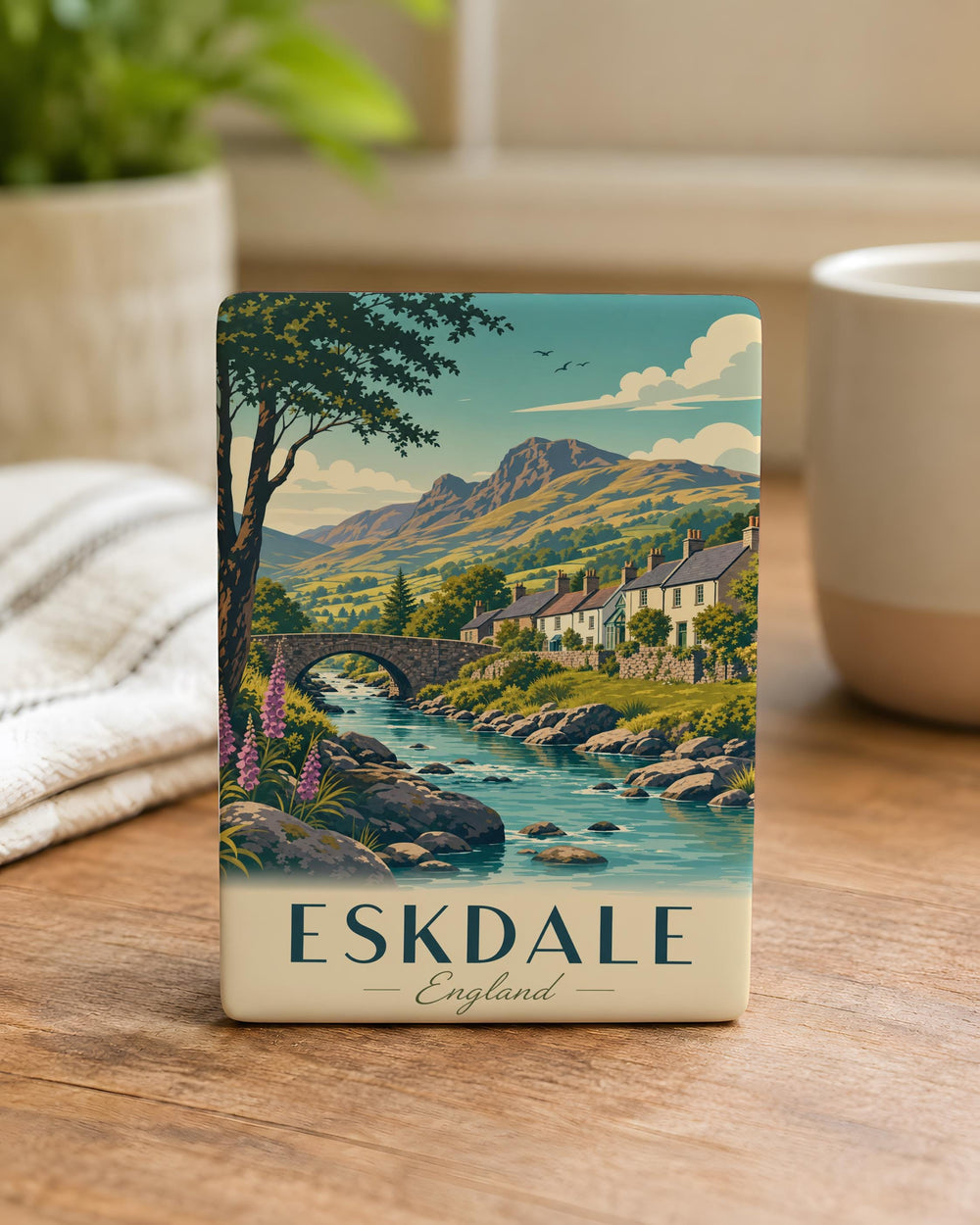 Eskdale England Fridge Magnet, Lake District Village and Valley Souvenir Magnet, Cumbria Travel Gift, UK Scenic Keepsake Magnet