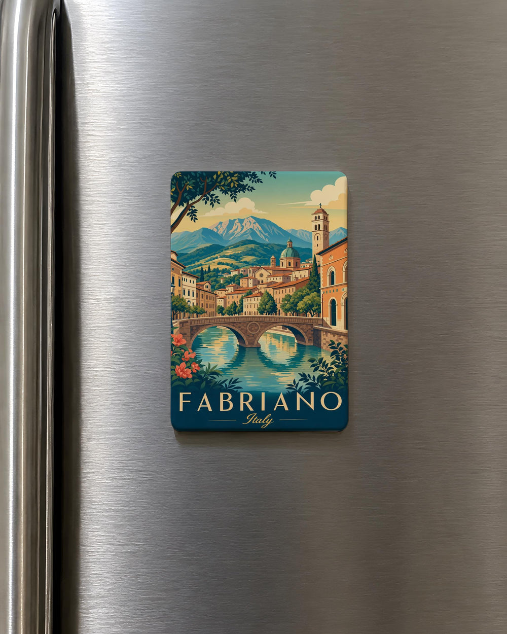 Fabriano Italy Fridge Magnet, Fabriano Travel Souvenir Magnet, Italy City Landmark Refrigerator Magnet, Italian Vacation Gift