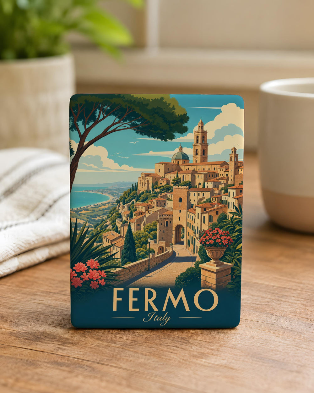 Fermo Italy Fridge Magnet, Fermo Marche Souvenir Magnet, Italian Travel Keepsake, Historic Fermo Landmark Gift