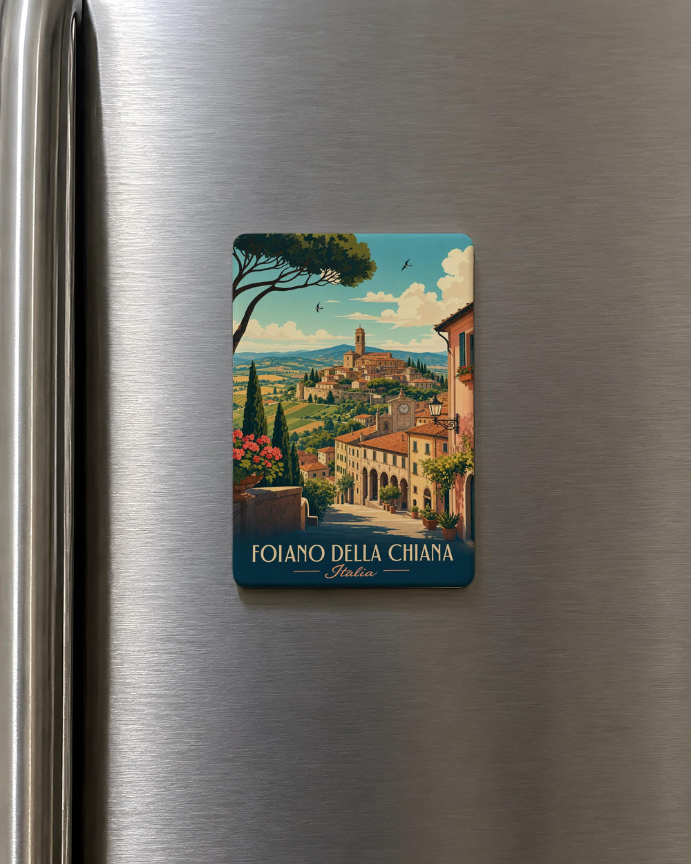 Foiano della Chiana Fridge Magnet, Foiano della Chiana Italy Souvenir Magnet, Tuscany Travel Gift, Italian Town Keepsake Magnet
