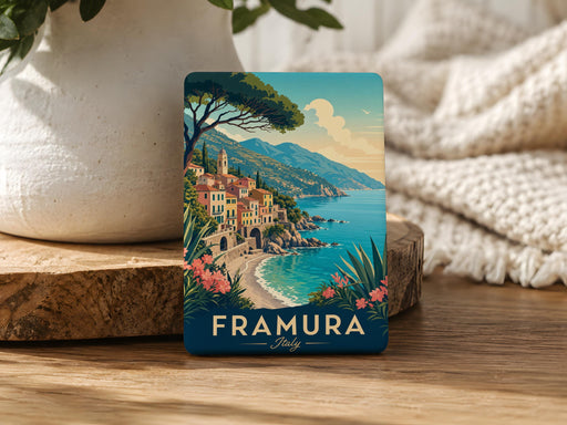 Framura Italy Fridge Magnet, Framura Liguria Souvenir Magnet, Italian Coastal Village Travel Keepsake Magnet