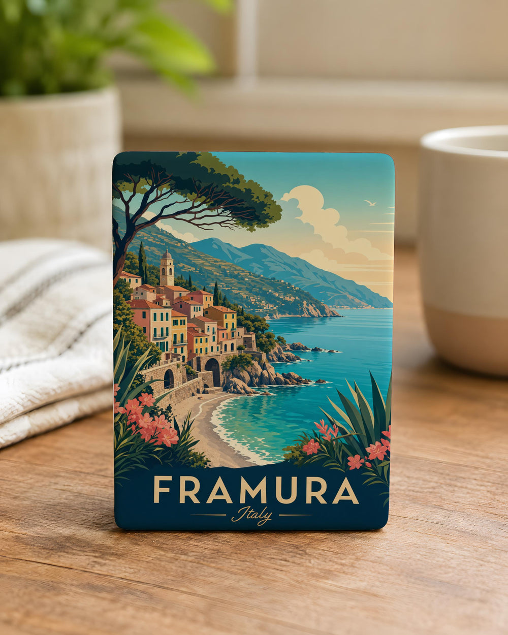 Framura Italy Fridge Magnet, Framura Liguria Souvenir Magnet, Italian Coastal Village Travel Keepsake Magnet
