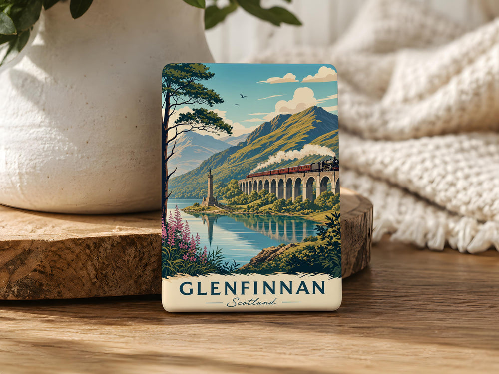Glenfinnan Scotland Fridge Magnet, Glenfinnan Viaduct Landmark Souvenir, Scottish Highlands Travel Keepsake Magnet