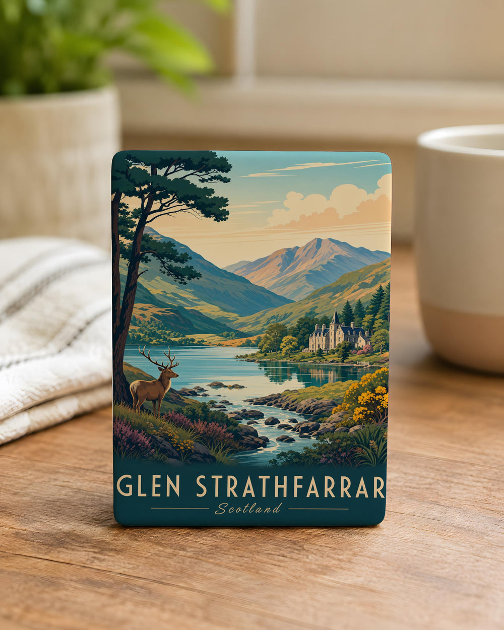 Glen Strathfarrar Scotland Fridge Magnet, Highland Valley Scenic Souvenir Magnet, Scottish Travel Gift, Nature Landscape Magnet
