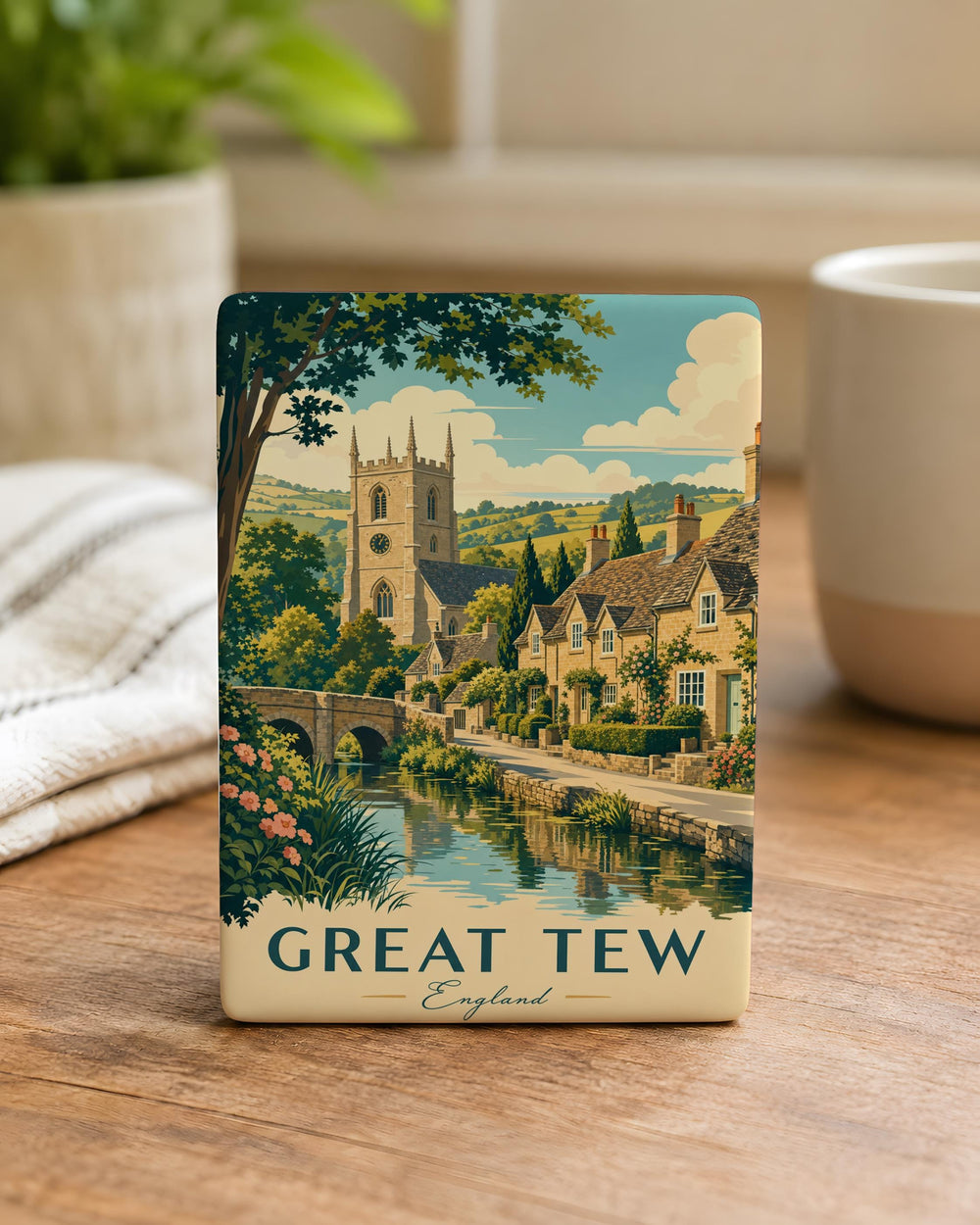 Great Tew Fridge Magnet, Great Tew Village Souvenir Magnet, Oxfordshire England Travel Gift, Cotswolds Keepsake Magnet