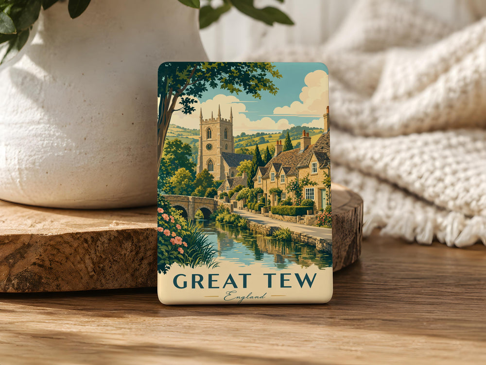 Great Tew Fridge Magnet, Great Tew Village Souvenir Magnet, Oxfordshire England Travel Gift, Cotswolds Keepsake Magnet