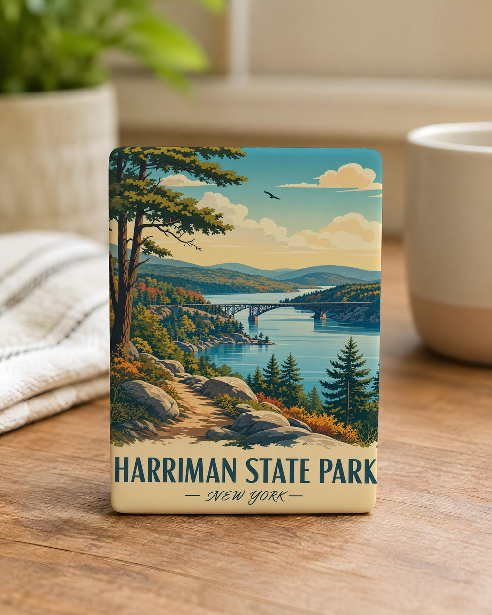 Harriman State Park Fridge Magnet, New York Hiking Trail Souvenir, Outdoor Adventure Travel Gift, Park Landscape Magnet