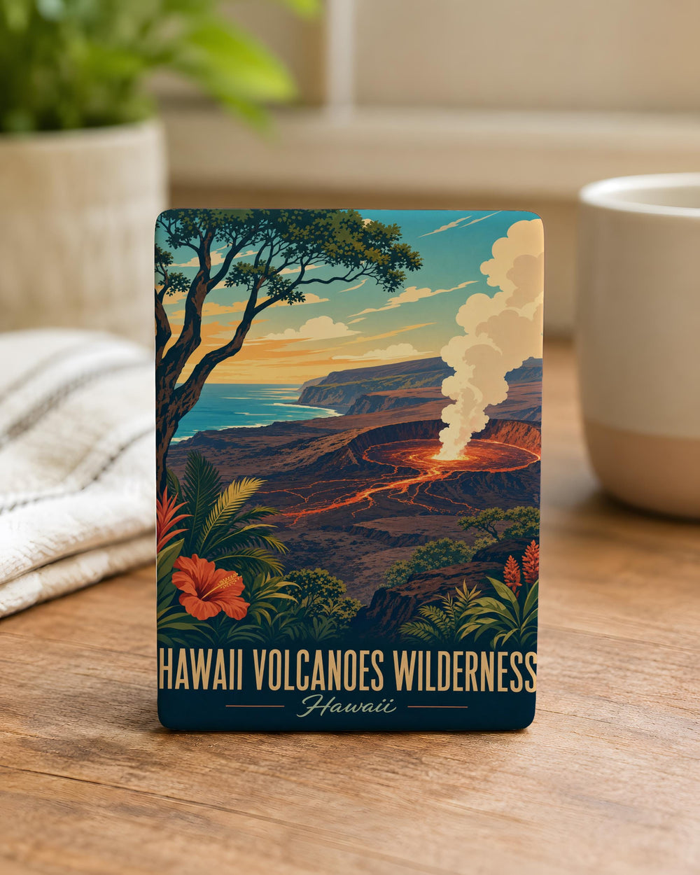 Hawaii Volcanoes Wilderness Fridge Magnet, Volcano National Park Souvenir, Big Island Hawaii Travel Keepsake Magnet
