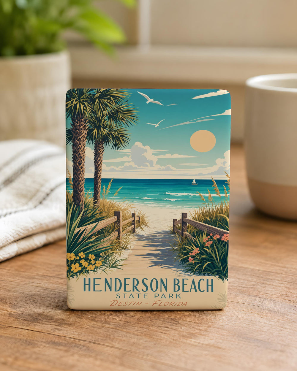 Henderson Beach State Park Fridge Magnet, Florida Beach Souvenir Magnet, Destin FL Travel Gift, Coastal Vacation Keepsake