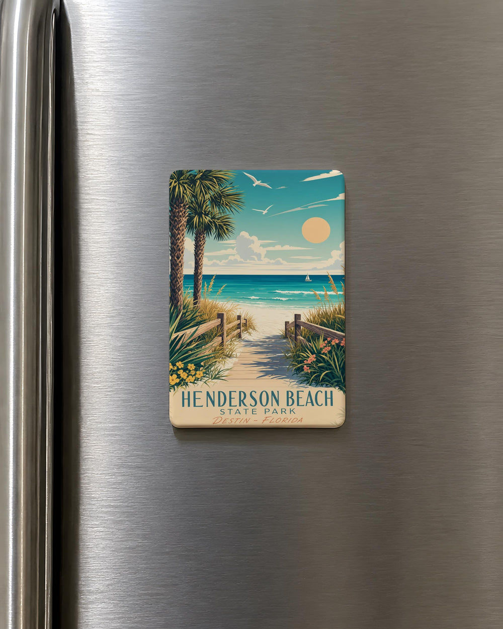Henderson Beach State Park Fridge Magnet, Florida Beach Souvenir Magnet, Destin FL Travel Gift, Coastal Vacation Keepsake