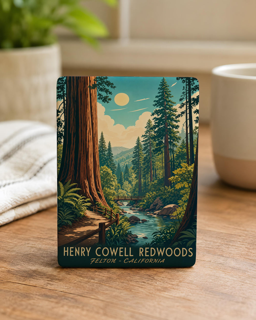 Henry Cowell Redwoods State Park Fridge Magnet, Redwood Forest Trees Nature Souvenir Magnet