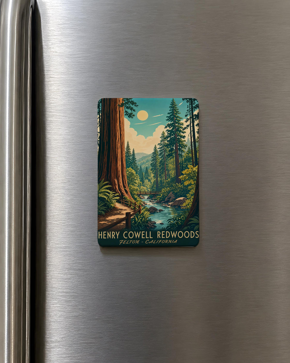 Henry Cowell Redwoods State Park Fridge Magnet, Redwood Forest Trees Nature Souvenir Magnet