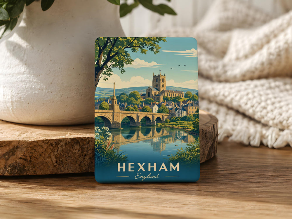 Hexham England Fridge Magnet, Hexham Town Souvenir Magnet, Northumberland UK Travel Keepsake, Hexham Gift for Travelers