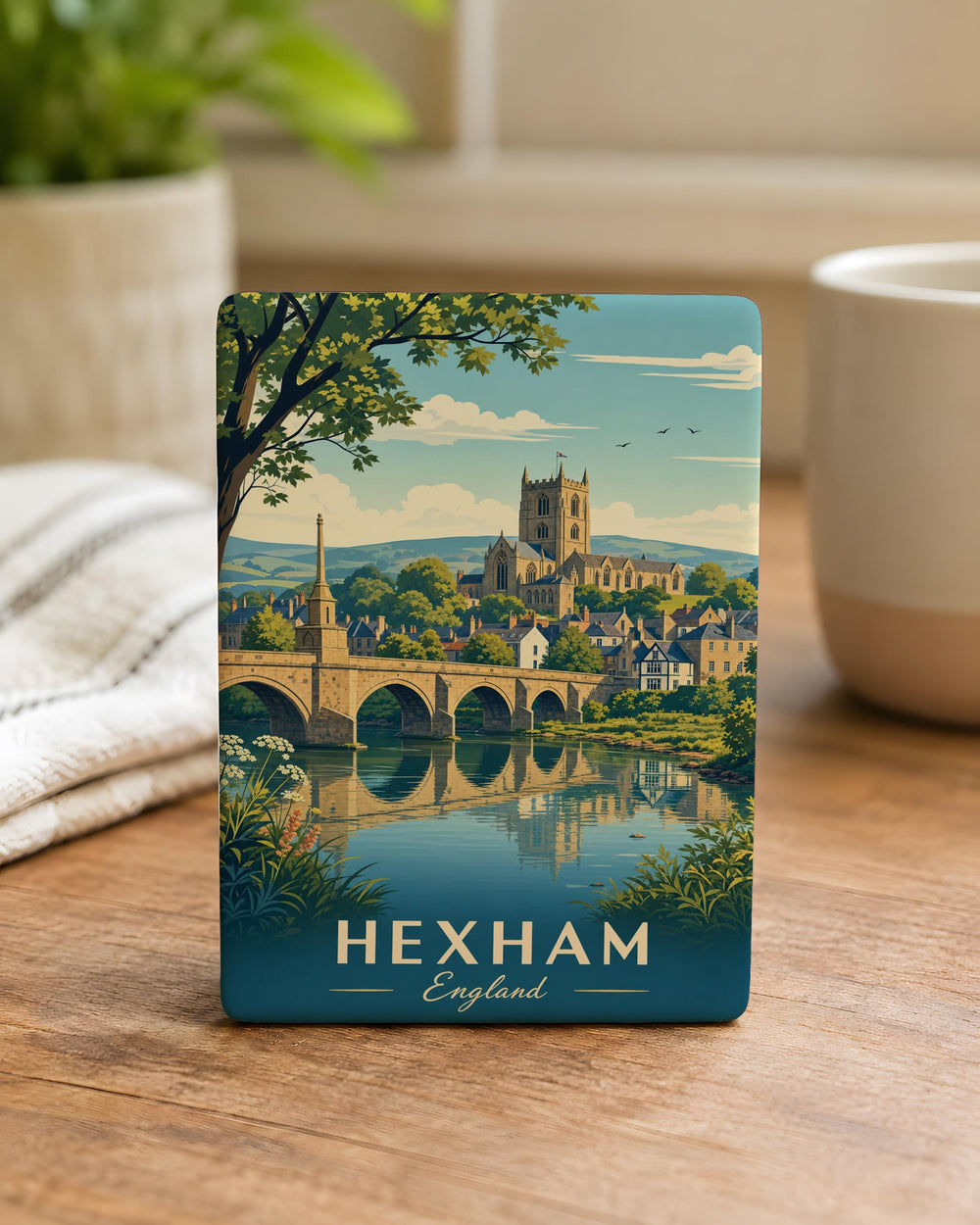 Hexham England Fridge Magnet, Hexham Town Souvenir Magnet, Northumberland UK Travel Keepsake, Hexham Gift for Travelers