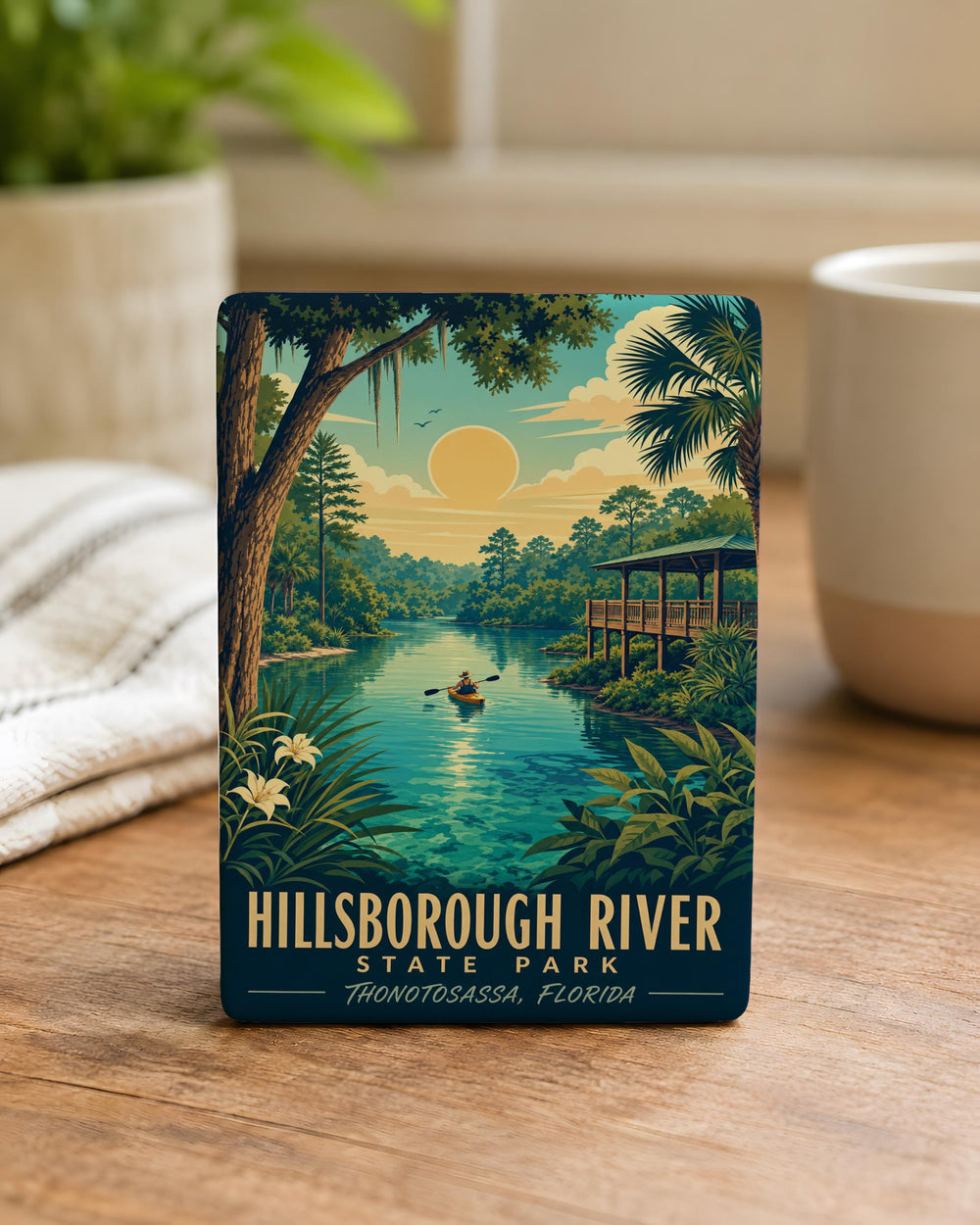 Hillsborough River State Park Fridge Magnet, Florida State Park Souvenir, Tampa Bay Nature Travel Keepsake Magnet