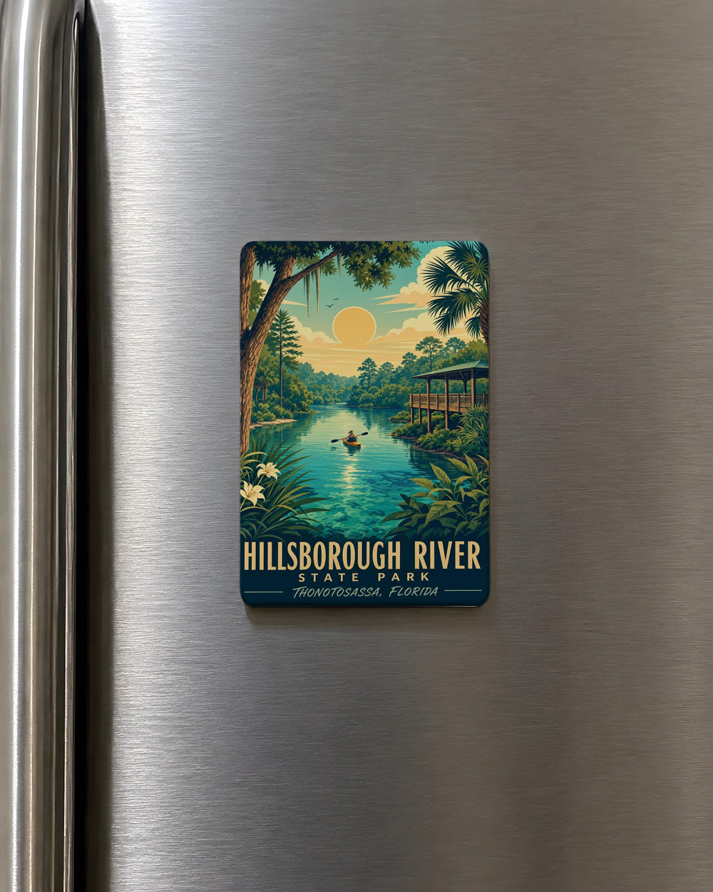 Hillsborough River State Park Fridge Magnet, Florida State Park Souvenir, Tampa Bay Nature Travel Keepsake Magnet