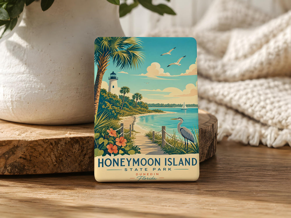 Honeymoon Island State Park Fridge Magnet, Florida Beach Nature Souvenir, Gulf Coast Travel Keepsake, Coastal Wildlife Gift