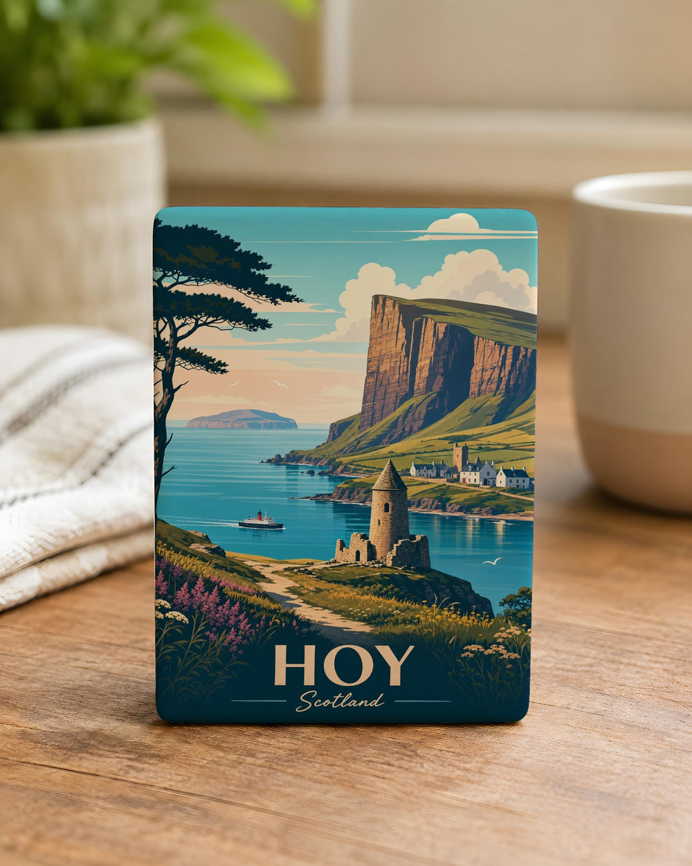 Hoy Scotland Fridge Magnet, Orkney Island Souvenir, Scottish Coastal Landmark Gift, Travel Keepsake Magnet
