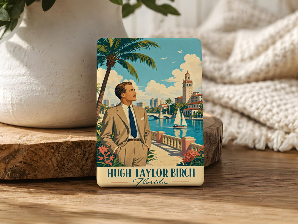 Hugh Taylor Birch State Park Fridge Magnet, Florida Nature Park Souvenir Magnet, Fort Lauderdale Park Keepsake