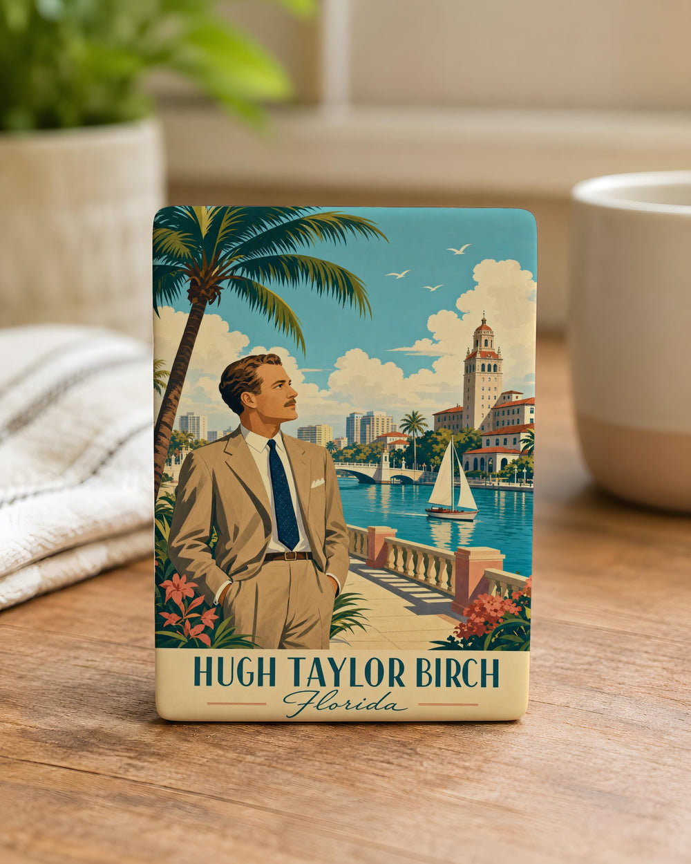 Hugh Taylor Birch State Park Fridge Magnet, Florida Nature Park Souvenir Magnet, Fort Lauderdale Park Keepsake