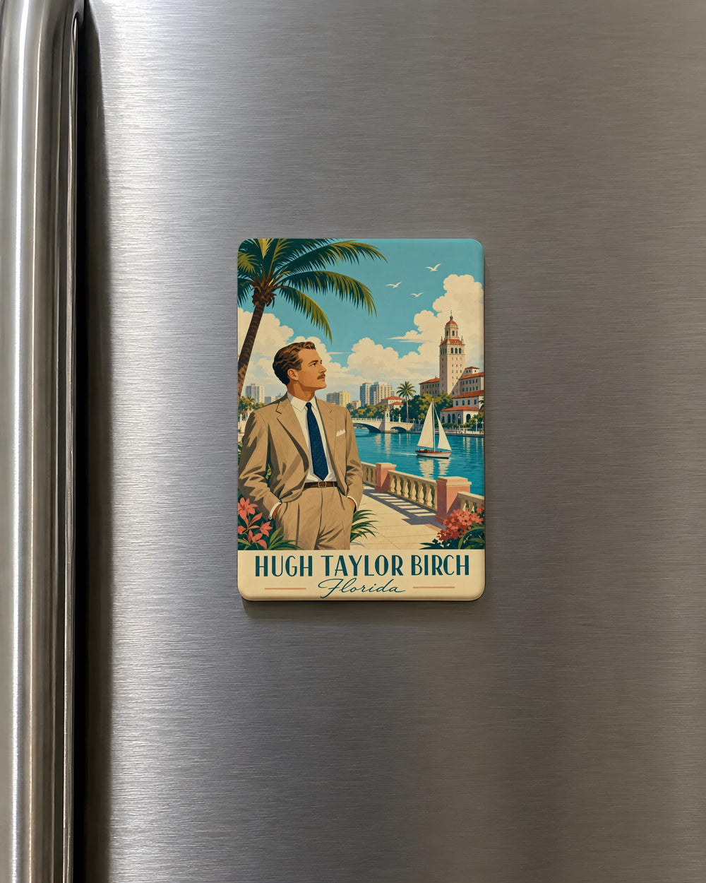Hugh Taylor Birch State Park Fridge Magnet, Florida Nature Park Souvenir Magnet, Fort Lauderdale Park Keepsake