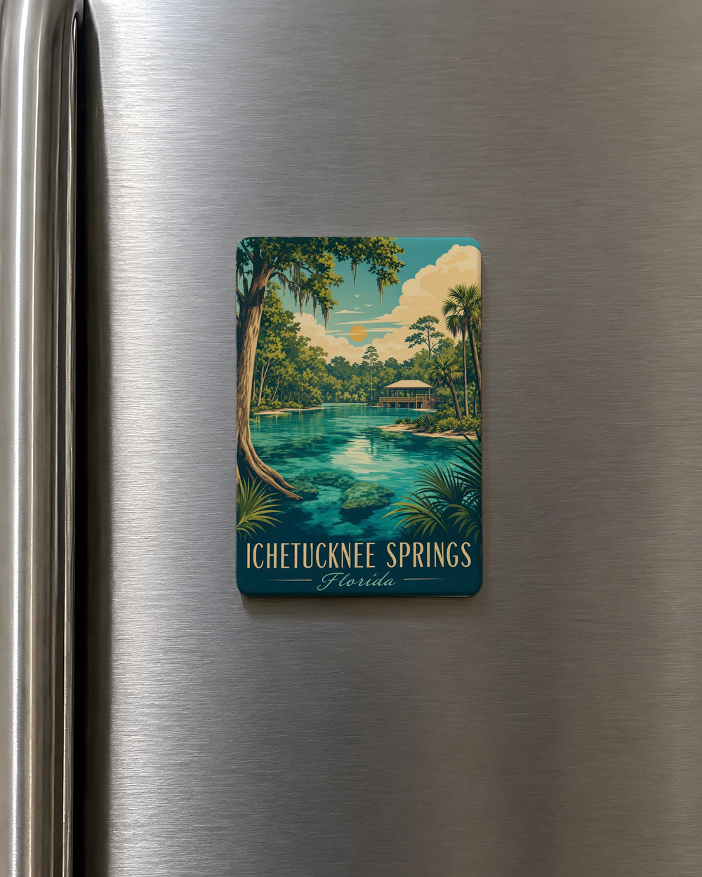 Ichetucknee Springs Fridge Magnet, Florida Springs Souvenir Magnet, Ichetucknee River Nature Travel Keepsake Magnet