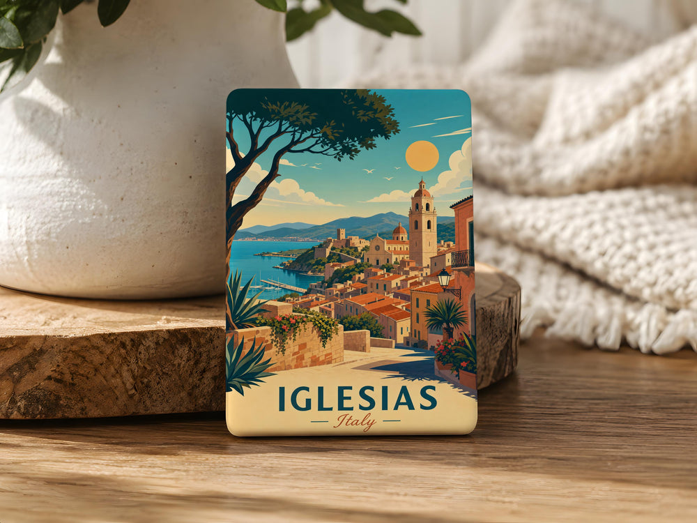 Iglesias Italy Fridge Magnet, Sardinia Souvenir Magnet, Iglesias City Travel Keepsake, Italy Vacation Gift Magnet