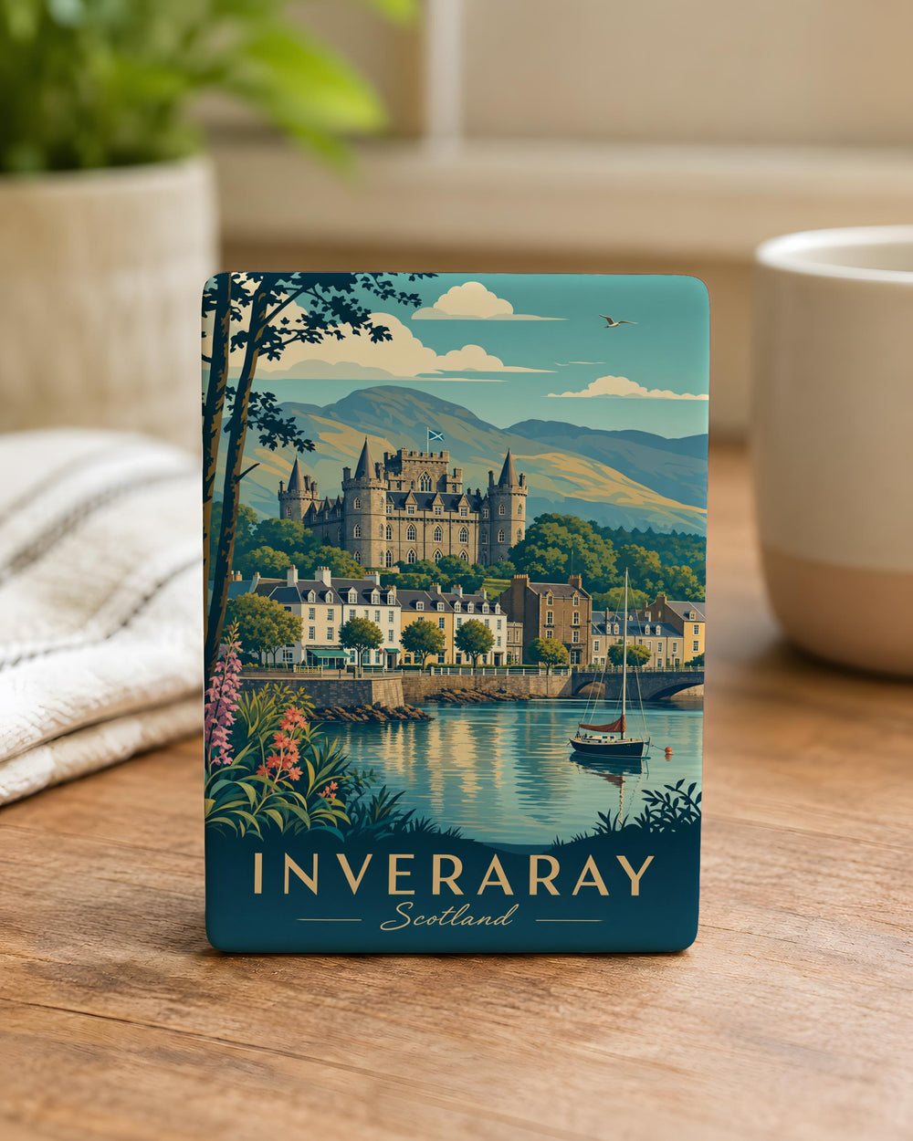 Inveraray Scotland Fridge Magnet, Inveraray Town Souvenir Magnet, Scottish Highlands Travel Gift, Scotland Keepsake Magnet