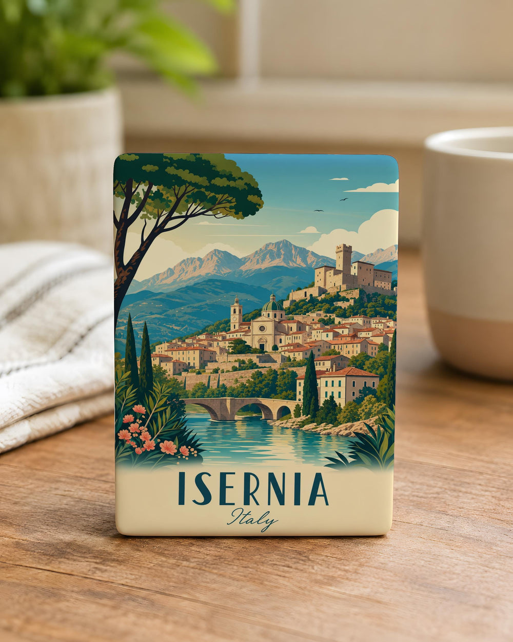 Isernia Italy Fridge Magnet, Isernia Souvenir Magnet, Italy Travel Gift, Italian City Landmark Magnet, Molise Keepsake Magnet