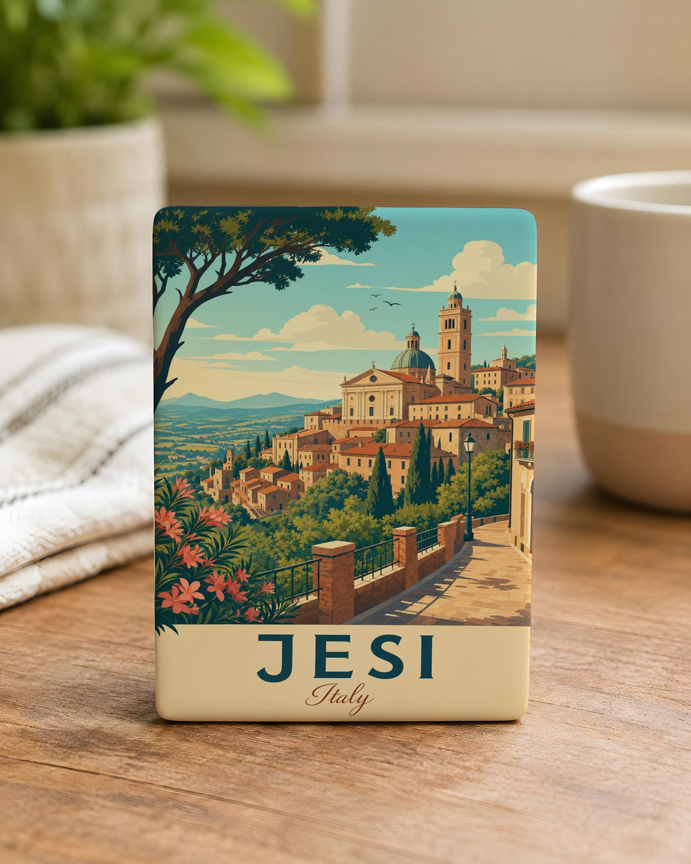 Jesi Italy Fridge Magnet, Jesi Marche Travel Souvenir, Italian City Landmark Keepsake Magnet, Italy Vacation Memento Magnet
