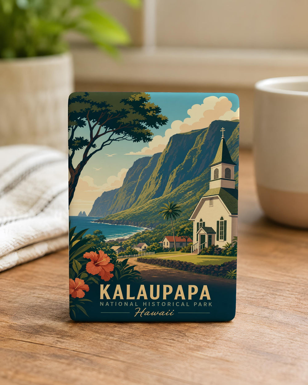 Kalaupapa National Historical Park Fridge Magnet, Molokai Hawaii Landmark Souvenir Magnet, National Park Travel Keepsake Gift
