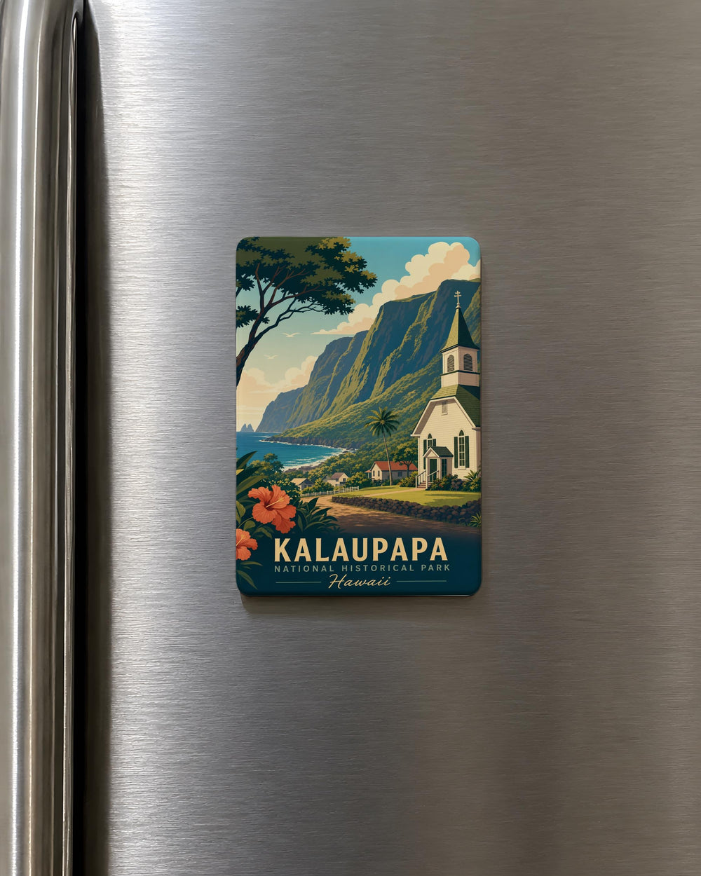 Kalaupapa National Historical Park Fridge Magnet, Molokai Hawaii Landmark Souvenir Magnet, National Park Travel Keepsake Gift