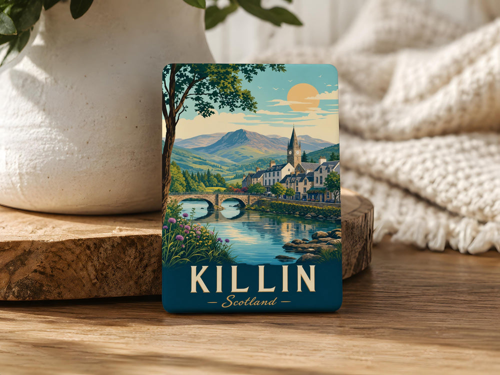 Killin Scotland Fridge Magnet, Scottish Highlands Village Souvenir, Loch Tay Travel Keepsake, Scotland Gift Magnet