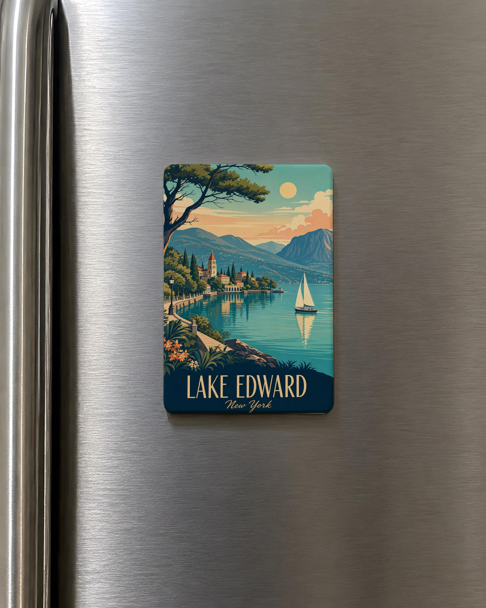Lake Edward Fridge Magnet, Lake Edward Uganda Souvenir, African Great Lakes Travel Keepsake, National Park Wildlife Gift