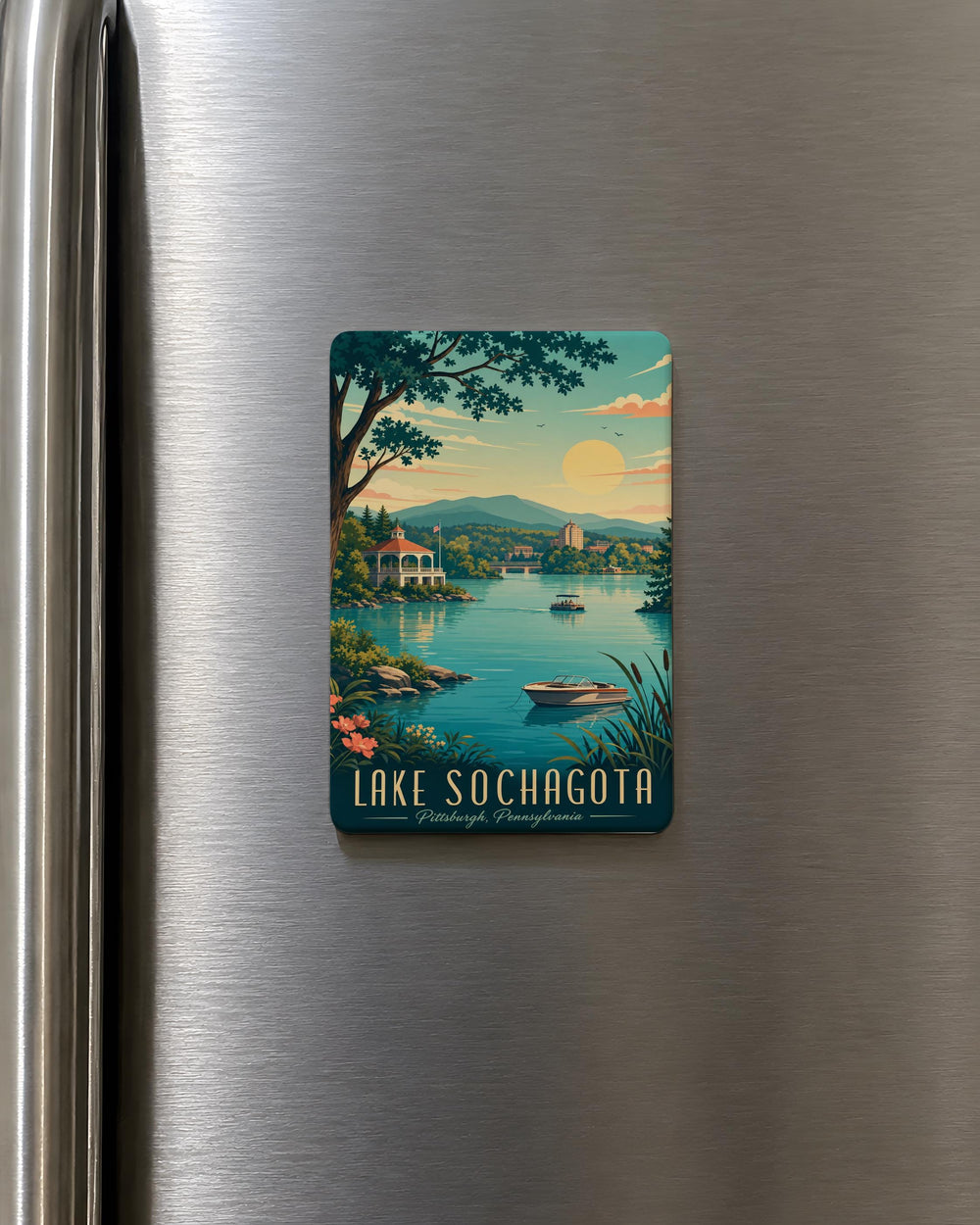 Lake Sochagota Fridge Magnet, Colombia Travel Souvenir Magnet, Lake Landscape Keepsake, Boyaca Colombia Gift