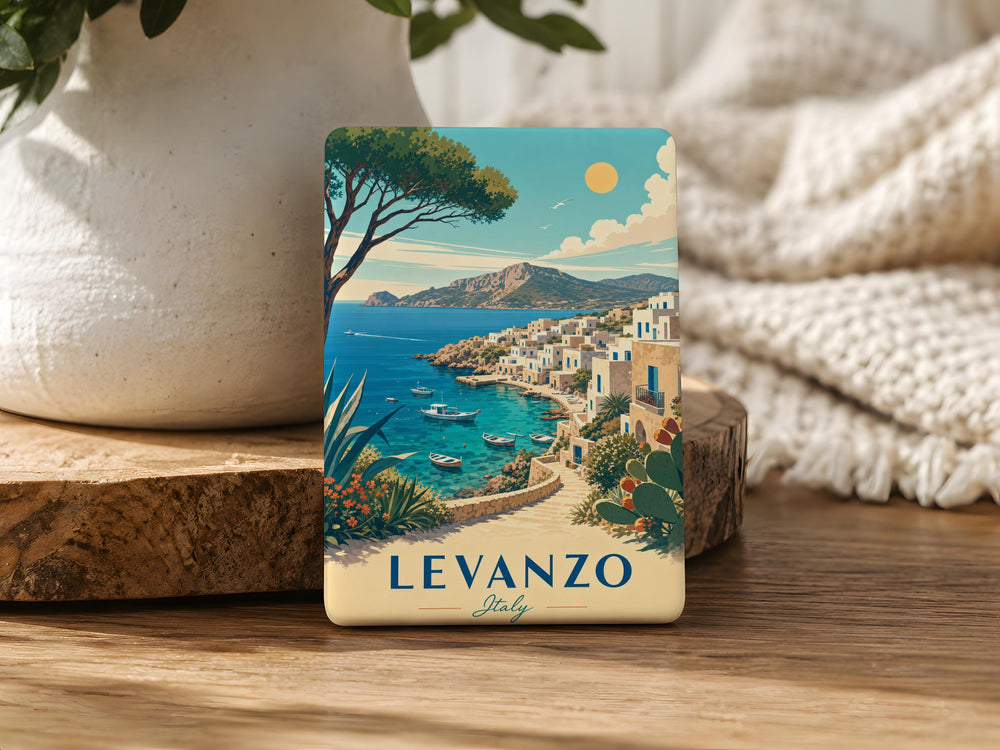 Levanzo Italy Fridge Magnet, Levanzo Island Sicily Souvenir Magnet, Italian Travel Keepsake, Mediterranean Island Gift