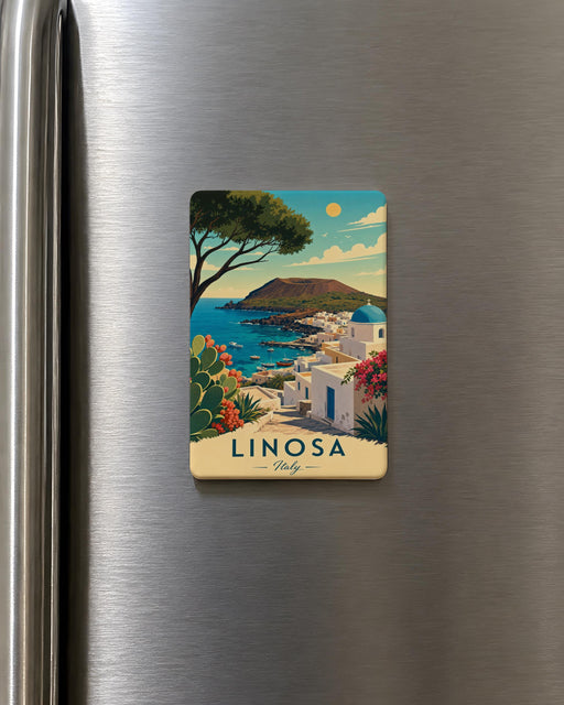 Linosa Italy Fridge Magnet, Linosa Island Souvenir, Italian Island Travel Keepsake, Mediterranean Sea Vacation Magnet