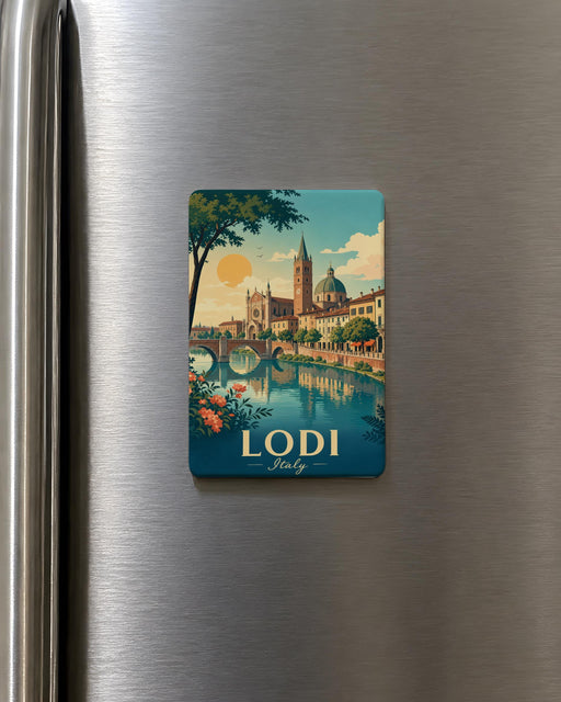Lodi Italy Fridge Magnet, Lodi Lombardia Souvenir Magnet, Italy Travel Gift, Lodi City Landmark Keepsake Magnet