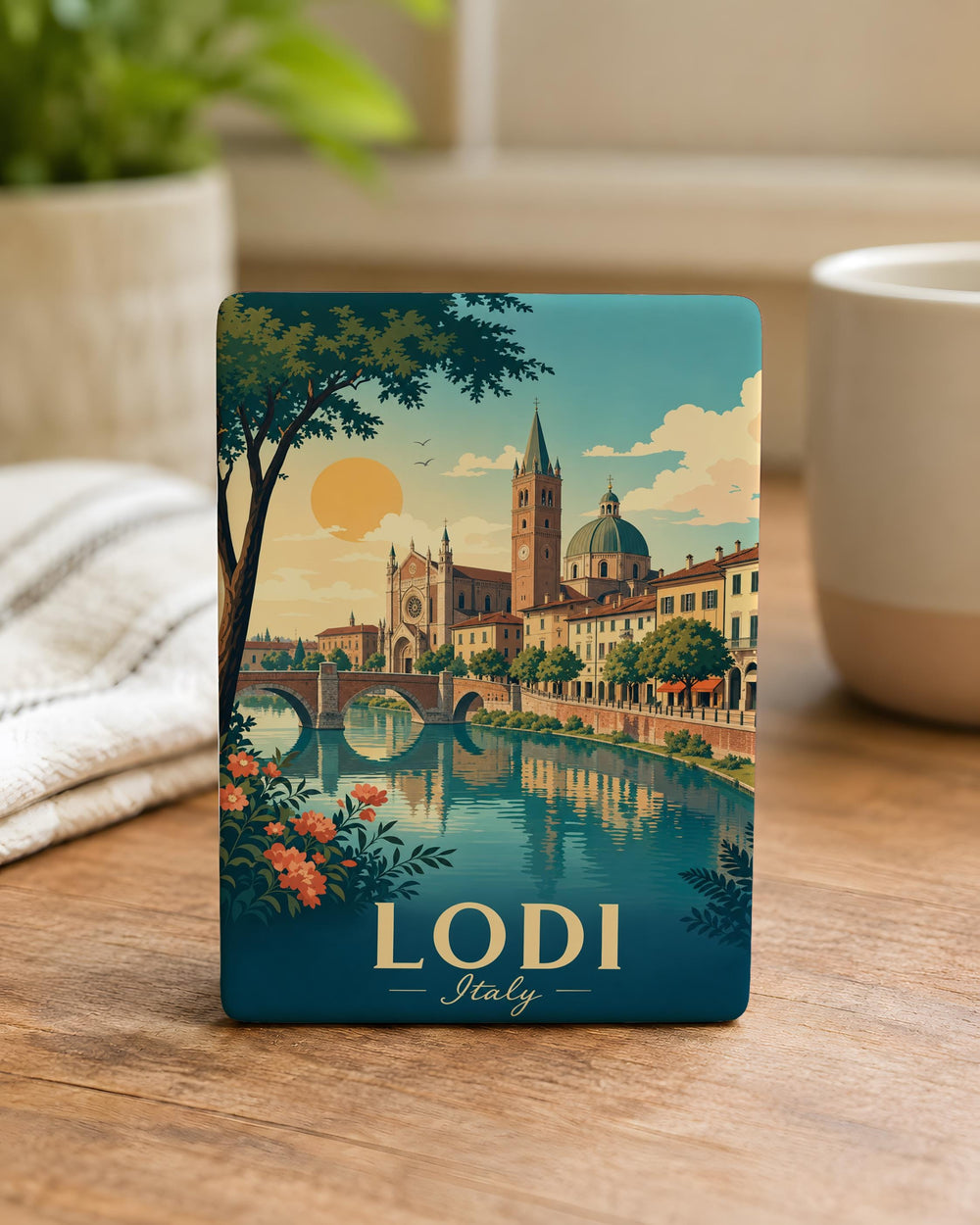 Lodi Italy Fridge Magnet, Lodi Lombardia Souvenir Magnet, Italy Travel Gift, Lodi City Landmark Keepsake Magnet