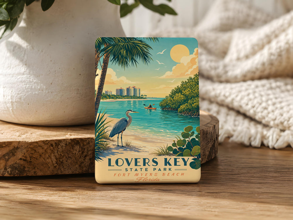 Lovers Key State Park Fridge Magnet, Florida Beach Park Souvenir Magnet, Lovers Key Gift, Coastal Nature Travel Keepsake